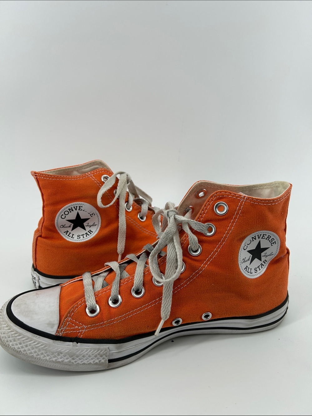 Converse Orange Chuck Taylor Sneakers Men's Size 7 - Picture 2 of 9